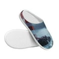 thumbnail image 3 of KLL Lighthouse in a Stormy Sea Pattern Adult Unisex Cozy Slippers,Fuzzy Slip-on Slippers TPR Sole Slippers Comfort Plush Home Footwear for Indoor & Outdoor-39/40, 3 of 7