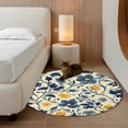 thumbnail image 2 of Round Rugs 4Ft, Spring Botanical Art Round Area Rug Washable Indoor Throw Carpet, Spring Floral Summer Flower Soft Non Slip Circle Rug for Kitchen Nursery Room Home Decor Aesthetic, 2 of 8