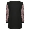 thumbnail image 3 of Women Tailles Multiples Mode Classique Jeune Impression à Manches Longues Polyester Top Chemisier Shirt (Noir, S), 3 of 7