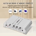 thumbnail image 3 of VIPQV 2.1 Channel Bluetooth 5.0 HiFi Stereo Power Amplifier, Mini Digital Audio Amplifier with Bass & Treble Control, LED Display, Supports 2 Speakers and Subwoofer for Home Audio & Car Audio, 3 of 7