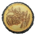 thumbnail image 4 of Ebros Rustic Faux Wood Wild Bull Moose Round Jewelry Box Figurine 4" Diameter, 4 of 10