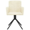 thumbnail image 2 of vidaXL Swivel Dining Chairs 2 pcs Cream Velvet, 2 of 5