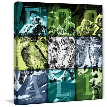 Marmont Hill Inside Pro Football-Altered Version by Paul Calle Painting Print on Canvas