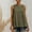 Army Green, variant on Idoravan Women's Plus Size Tops Womens Round Neck Sleeveless Multi-Section Splice Loose Casual Large Swing Tank Top