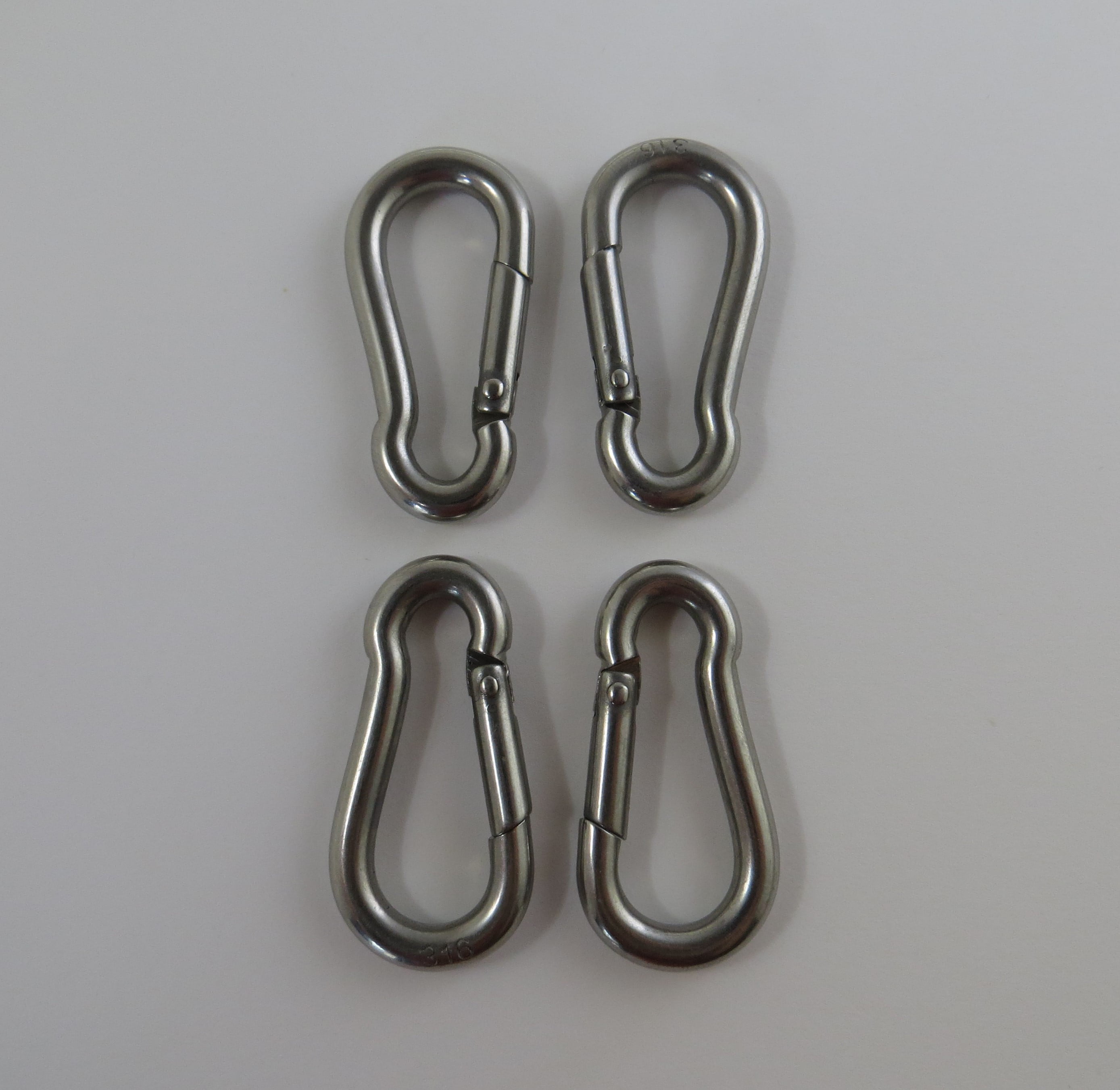 Carbine Hook with Screw Gate 50 mm Marine Grade Stainless Steel Pack of 1 pcs 1 