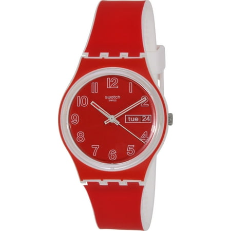 Swatch Women's Originals GW705 Red Silicone Swiss Quartz Fashion Watch