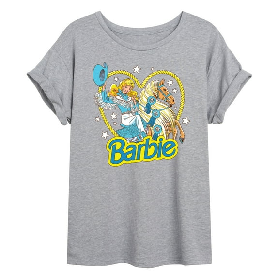 Barbie - Retro Western Comic - Juniors Oversized Graphic T-Shirt