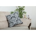 thumbnail image 4 of TreeWool (Pack of 2) Damask Accent Decorative Cotton Throw Pillow Covers (16 x 16 Inches, Black), 4 of 6