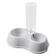 thumbnail image 1 of Pet Double Bowl Round Plastic Automatic Water Storage Dog Bowl with Drink BottleGrey, 1 of 1
