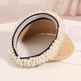 thumbnail image 3 of SikaFu Handmade Pearl Lafei Grass Sky Hat Female Female Female Sun., 3 of 6
