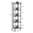 thumbnail image 7 of Convenience Concepts Xtra Storage 5 Tier Folding Metal Mesh Shelf, Black, 7 of 7