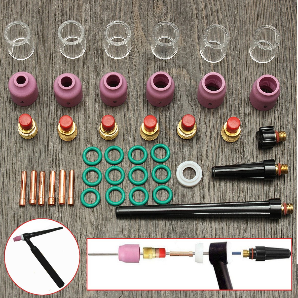 581302 Alumina Nozzle Arc Welding Gas Lens Metalwork For TIG Torches WP-9 WP-20