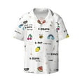 thumbnail image 5 of PAYOHTO Cute Teenager Girls Pattern Mens Hawaiian Casual Short-sleeved Shirt Tropical Summer Beach Button Down Shirts, 5 of 7