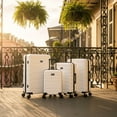 thumbnail image 2 of InUSA TREND 4-Piece Luggage Sets with Spinner Wheels, Handle, Trolley, (20"/24"/28"/32"), White, 2 of 6