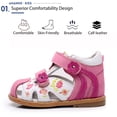 thumbnail image 2 of Ahannie Infant Boys Girls Genuine Leather Sandals with Arch Support,Unisex Baby Closed Toe Summer First Walkers Shoes(Infant/Toddler), 2 of 7