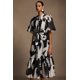 thumbnail image 2 of Vestido largo bellabarnetten Jacqueline con estampado floral de manga corta, 2 of 6