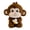 Plush toy - Brown, variant on 7.87 Inch Cute Monkey Stuffed Animal Plush Toy, Soft Plush Monkey Doll, Cute Cartoon