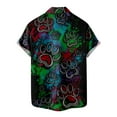 thumbnail image 4 of IROINNID Men's Casual Valentine's Day Short Sleeve Printed Blouse With Pocket, 4 of 6