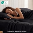 thumbnail image 5 of U by Bedsure Queen Sheets Set, 4 Pieces Deep Pockets Cooling Soft Polyester Microfiber Bed Sheets Set, Black, 5 of 11