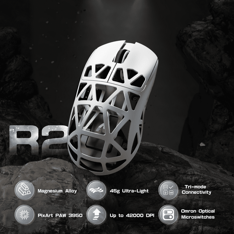 ATTACK SHARK R2 Wireless Gaming Mouse,43g Ultralight
