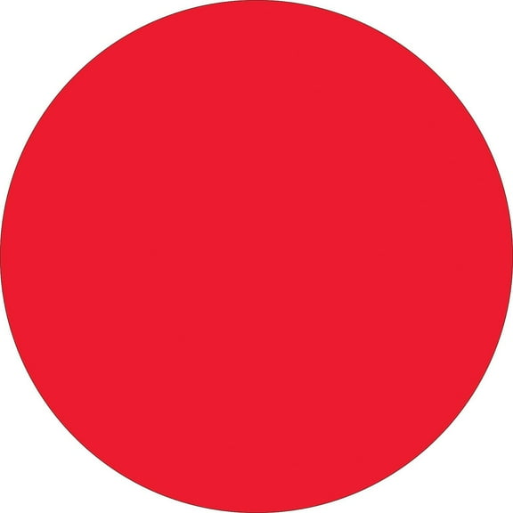Tape Logic Inventory Circle Labels 3" Fluorescent Red 500/Roll DL614G