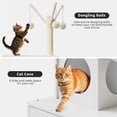 thumbnail image 2 of Modern Cat Tree Tower with Hidden Litter Box Enclosure, Multi-Level Wooden Cat Furniture – Sisal Scratching Posts, Soft Perch, Condo – Stylish Catnip Toy for Indoor Cats, 2 of 6