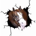 thumbnail image 1 of Funny Crack Car Sticker, 4Pcs 3D Cute Multiple Styles Horse Stickers for Cars Funny Animal Car Window Sticker, 1 of 5
