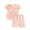Pink, variant on Baby Girls Outfits Soft Cute Comfortable Breathable Pajamas Floral Skirt Shorts Set Kids Clothes Khaki 12 Months-18 Months