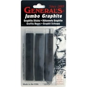 General Pencil Jumbo Compressed Graphite Stick Set, 3/Pkg.
