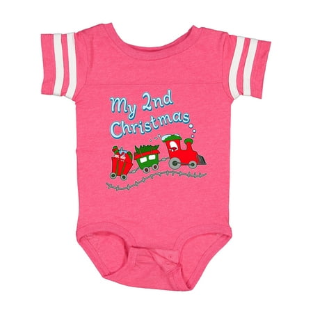 

Inktastic My 2nd Christmas Train with Presents and Tree Gift Baby Boy or Baby Girl Bodysuit