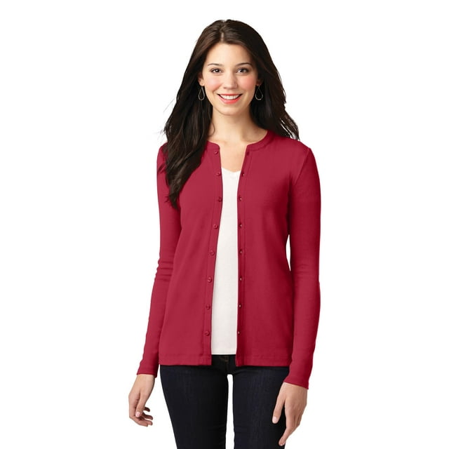 Port Authority Cardigan Extensible pour Femmes avec Boutons. LM1008