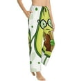 thumbnail image 2 of Naloa Avocado with Glasses Print Women’s Ultra-Soft Comfy Pajama Lounge Pants with Pockets & Drawstring, 2 of 8
