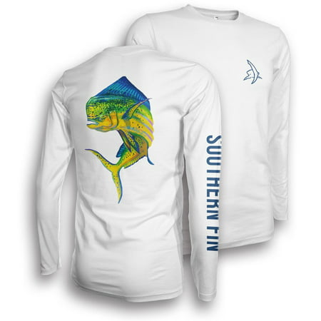 Performance Fishing Shirt Unisex Southern Fin UPF 50 Dri Fit Long Sleeve (Best Fly Fishing Shirts)