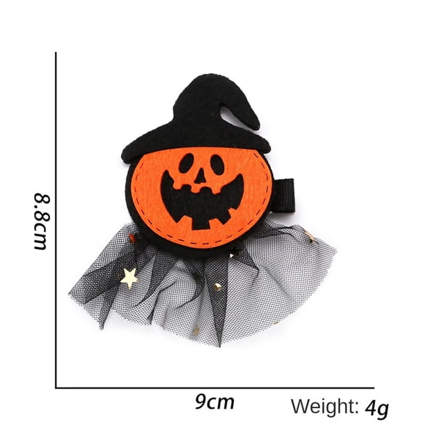 2023 Nueva Malla De Halloween Clip De Pelo Calabaza Fantasma Araña Cabeza Decoración Fiesta Tienen Dibujos Animados De Elementos