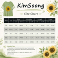 thumbnail image 3 of KimSoong Plus Size Sunflower Shirts for Women Cute Dandelion Graphics T-shirt Summer Women Short Sleeve Inspirational Tee Tops, 3 of 7