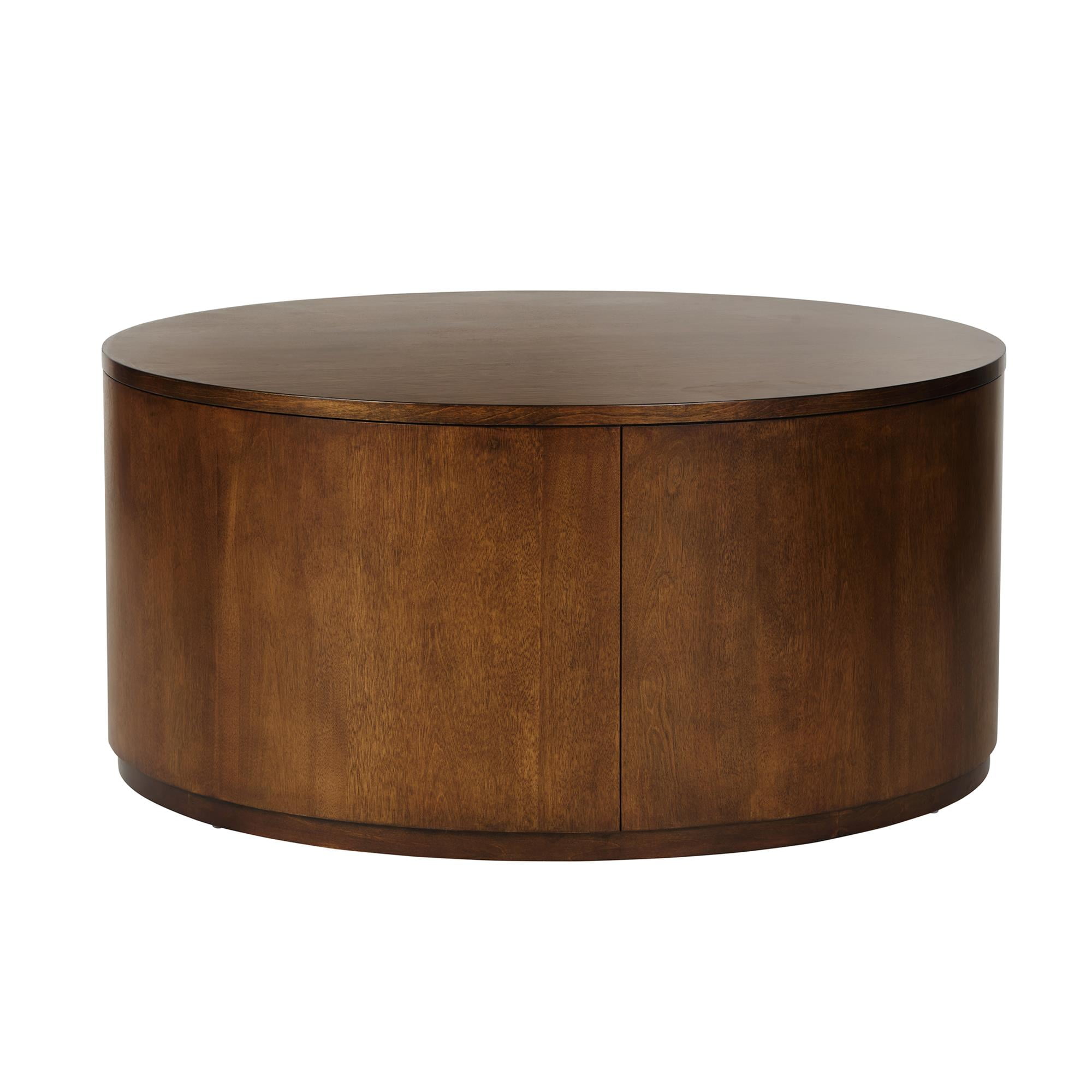 Better Homes & Gardens Miller Drum Coffee Table, Walnut