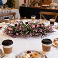 thumbnail image 5 of Cadancy Easter Centerpiece for Dining Table Artificial Floral Candle Holder Arrangement with Metal Stand Spring Wedding Party Home Decor Flower Candelabra Ornament, 5 of 6