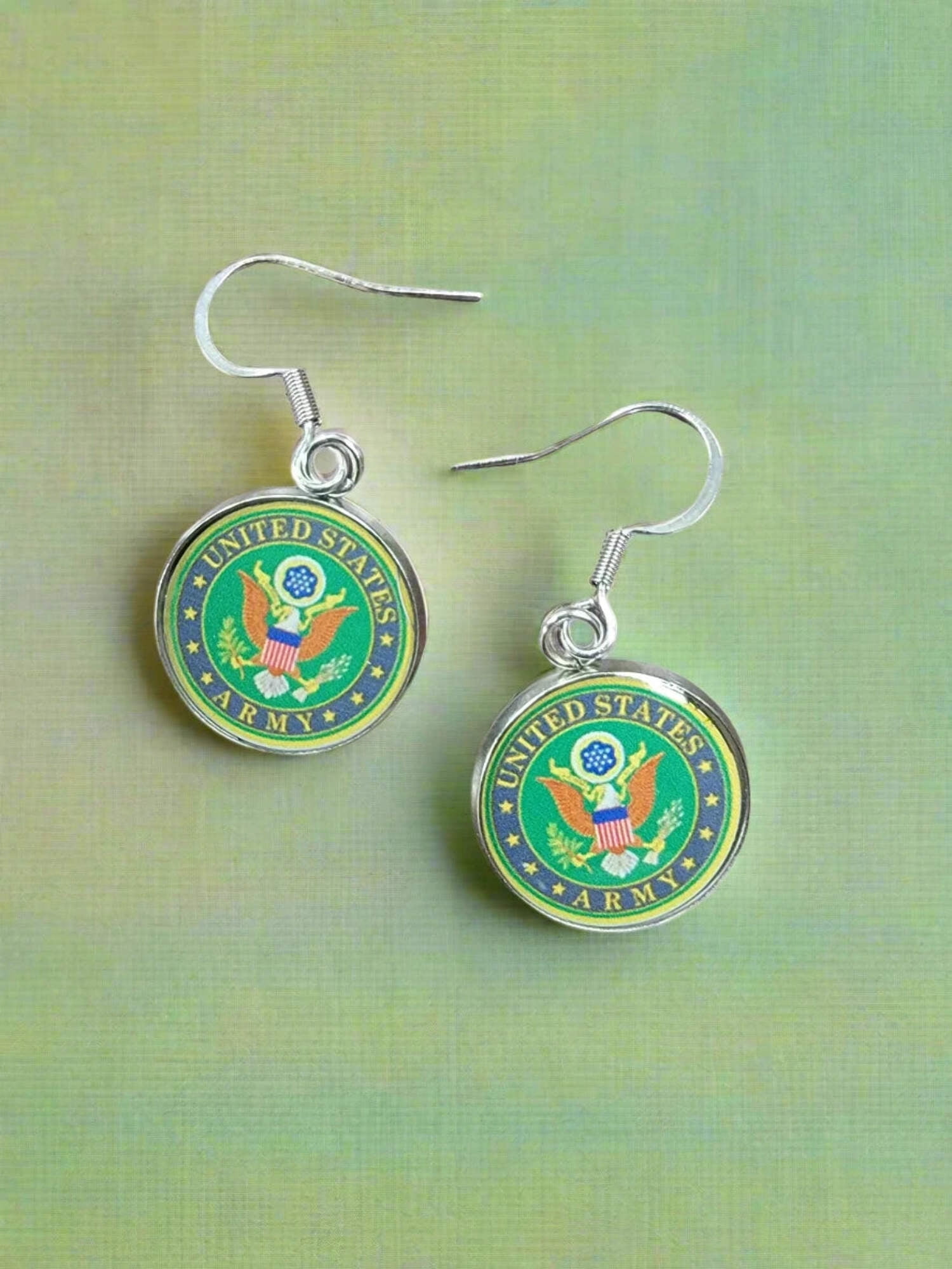 Army Earrings - Officially Licensed, Sterling Silver