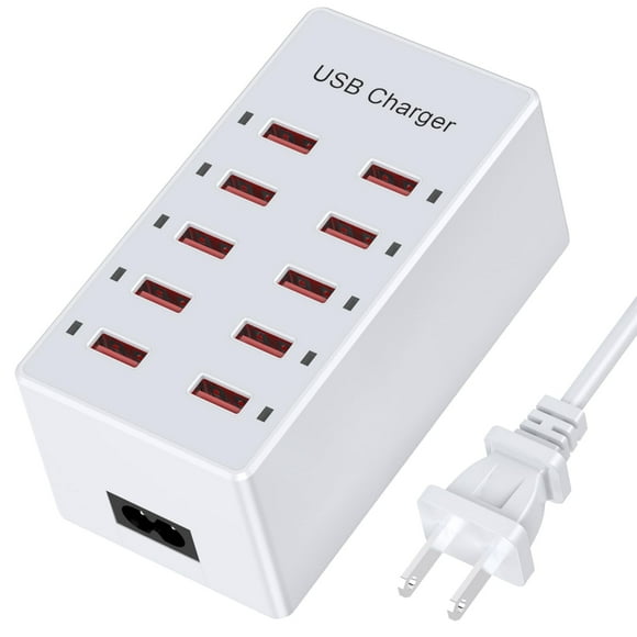 Estación de carga USB SZSHXCRXKJY Enchufe inteligente de 10 puertos y 60 W