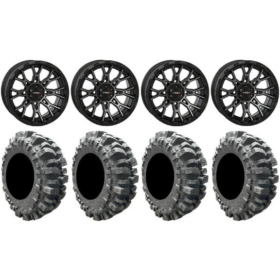 System 3 ST-6 14" Wheels Dark Tint 30" Bogger Tires Sportsman RZR Ranger