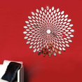 thumbnail image 3 of Decoración Acrílico Girasol Redondo Mural Efecto espejo Etiqueta de la pared Calcomanía para el hogar (Plata), 3 of 8