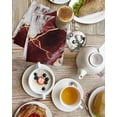 thumbnail image 4 of Marble Red Kitchen Dish Towels for Drying Dishes Set of 3, Modern Abstract Gold White Brick Stone Motif Waffle Weave Microfiber Hand Tea Bathroom Towels Quick Dry & Absorbent Towel 15.7x23.6, 4 of 7