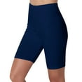 thumbnail image 2 of Pxiakgy Biker Shorts Women Tummy Control Women's Workout High Waist Comfy Elastic Solid Active Yoga Shorts Pants Solid Color Yoga Pants for Women Workout Yoga Running Gym Tennis Shorts Navy Xl, 2 of 5