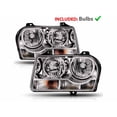 thumbnail image 7 of APA Replacement Head Light for 2005 2007 Chrysler 300 2.7L 3.5L Engine Halogen Type without Delay Option PAIR Passenger Right and Driver Left Side CH2519111 CH2518111, 7 of 7