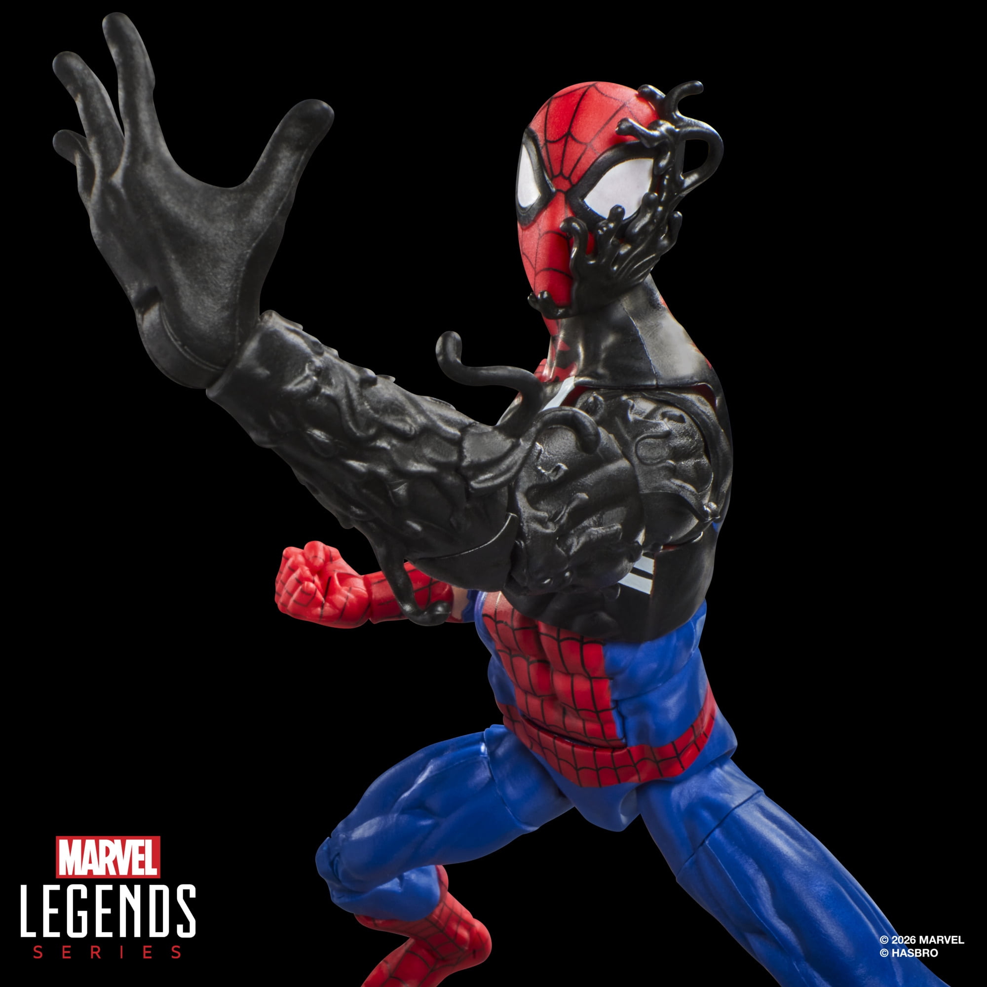 Marvel Legends Series, figurine de collection Secret Wars Spider-Man (costume d'extraterrestre) de 15 cm, inspirée des bandes dessinées Marvel