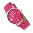 thumbnail image 3 of yingyy Montre Ronde en Cuir pour Femmes Hommes Garçons Filles Design Simple Rouge, 3 of 6