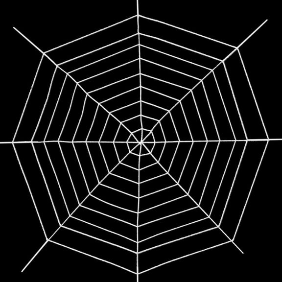 Halloween Giant Spider Web, Round Cotton Cobweb, 5ft White Scary Haunted House Indoor Outdoor