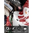 thumbnail image 7 of Black Snowman Christmas Cloth Napkins Set of 4 Reusable Dinner Napkins, Xmas Snowflake Birds Berry Winter Cocktail Napkin Washable Table Napkins for Wedding/Holiday Party/Baby Shower 20"x20", 7 of 7