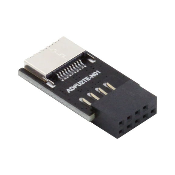 JSER USB 3.1 Front Panel Socket Key-A Type-E to USB 2.0 9Pin 10Pin Mainboard Header Male Extension Adapter