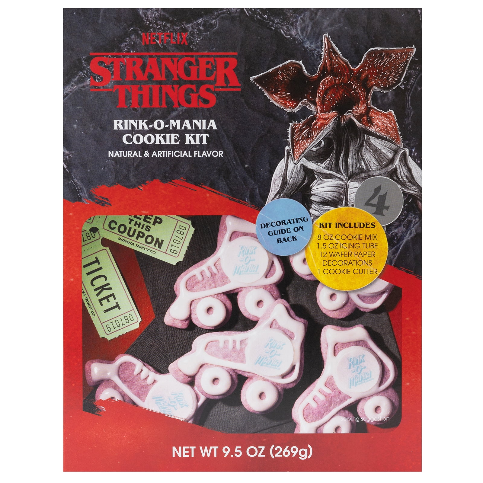 Stranger Things Cookie Kit/Baking Mix Vanilla/Almond, Rink-O-Mania 9.5oz